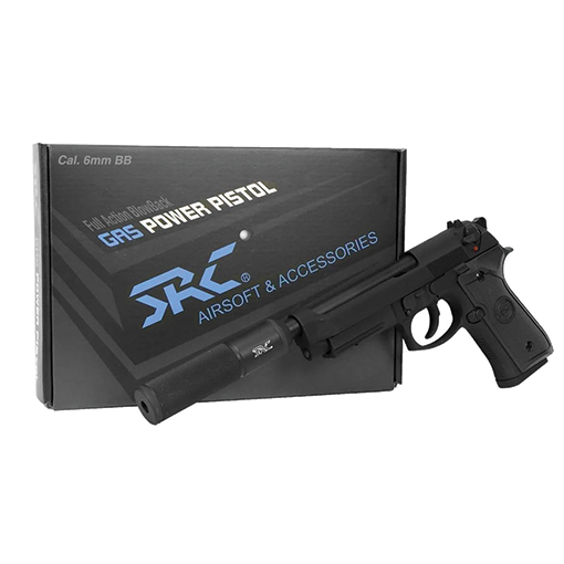 SRC SR92 X2 GAS Airsoft Pistol with Silencer